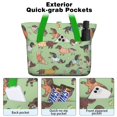 thumbnail image 2 of Tote Bag for Women - Cute Cartoon Dachshund Shoulder Bag - Large Utility Work Duffle Bag with Zipper Handbag for Travel, Work, Sprots, 2 of 5