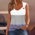 thumbnail image 2 of LIaqionyy Tank Tops for Women Summer Trendy Wide Strap Camisole Casual Color Block Sleeveless Loose Blouses, 2 of 5