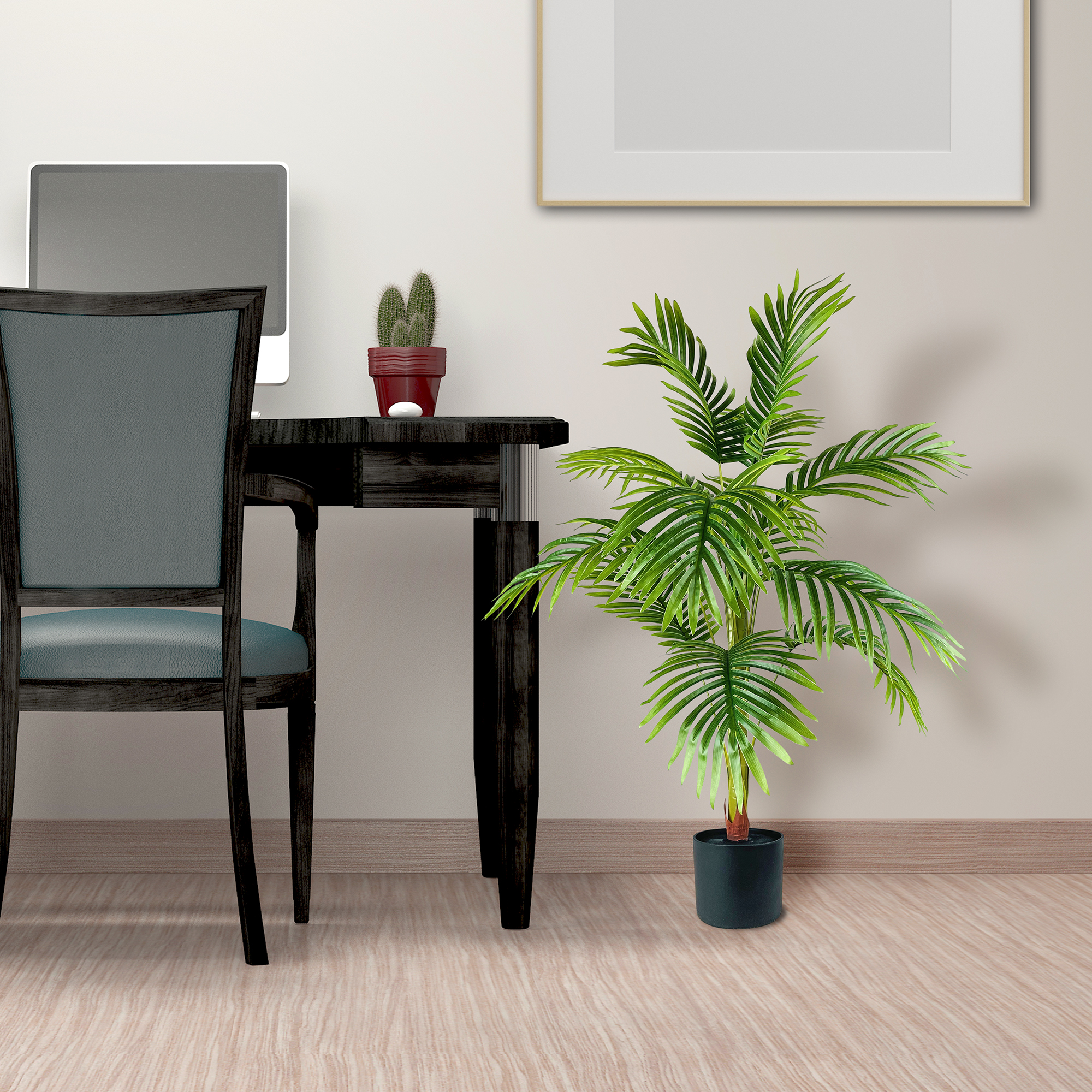 Mainstays Artificial Palm Plant, 40 Inch Green photo 5