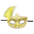 thumbnail image 4 of Hauaitttt Women Makeup Dance Face Guard Painted with Gold Powder Cornered Half Face Carnival Party Face Guard, 4 of 4