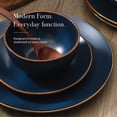 thumbnail image 6 of Stone Lain Brasa 16-Piece Dinnerware Set Stoneware, Blue, 6 of 18