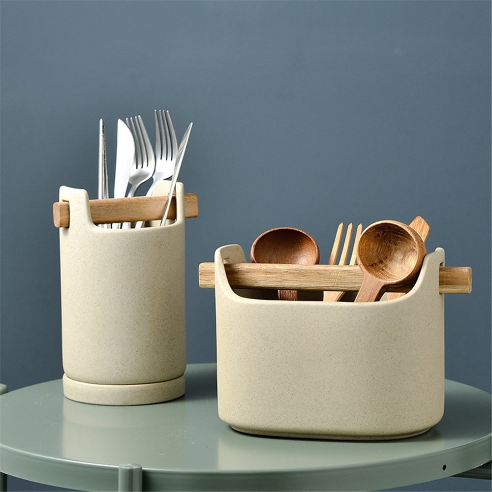 Kitchen Utensil Holder Ceramic Utensil Crock Cooking Tool Spatula Organizer