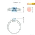 thumbnail image 4 of Angara Natural 1.35 Ct. Aquamarine with Diamond Classic Ring in 14K White Gold for Women (Ring Size: 11.5), 4 of 9