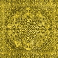 thumbnail image 1 of Ahgly Company Indoor Square Abstract Yellow Modern Area Rugs, 4' Square, 1 of 4