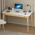 thumbnail image 3 of MONSLIPA Writing Study Table with 2 Drawers, Cumputer Desk for Home Office, White, 47.2"*21.7", 3 of 7