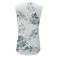 thumbnail image 4 of Mujeres Verano Sexy Base Casual Cuello Redondo Sin Mangas Estampado Floral Tank Tops Camisas Fridja qr2794, 4 of 5