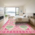 thumbnail image 3 of ODIKA 8'x10' Machine Washable Non-Slip Area Rug, Aztec Fuschia High Traffic Rug, Pink, 1086862, 3 of 7