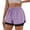 Purple, variant on Conairie Workout Shorts for Women Loose Quick Dry Stretch High Waisted Running Shorts with Built-In Liner Lightweight Summer Sport Shorts with Pockets Black L