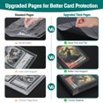 thumbnail image 4 of Carpeta para cartas coleccionables UGYAZX de 900 bolsillos, de 3 anillas con cierre y cubierta de PU, 4 of 8