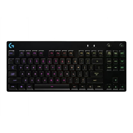 Logitech G PRO Mechanical Gaming Keyboard, Ultra Portable Tenkeyless Design, Detachable Micro USB Cable, 16.8 Million Color LIGHTSYNC RGB Backlit Keys