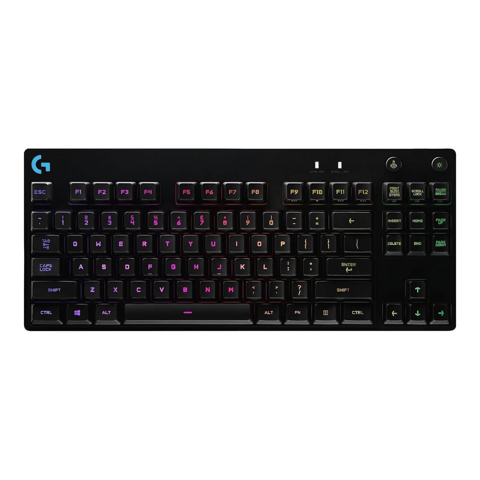 Logitech G PRO Mechanical Gaming Keyboard, Ultra Portable Tenkeyless Design, Detachable Micro USB Cable, 16.8 Million Color LIGHTSYNC RGB Backlit Keys
