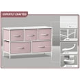 thumbnail image 6 of Sorbus Dresser with 5 Drawers - Furniture Storage Chest for Kid’s, Teens, Bedroom - Pink, 6 of 9