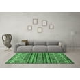 thumbnail image 3 of Ahgly Company Indoor Square Abstract Emerald Green Modern Area Rugs, 4' Square, 3 of 4