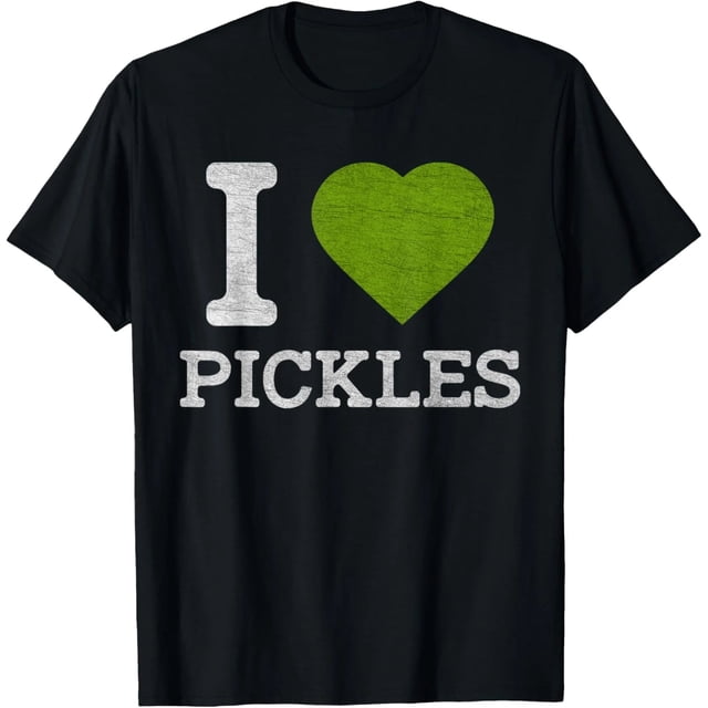 Camiseta "I Love Pickles" para Mujer - Diseño Divertido, Colores Negro y Blanco, Regalo Original