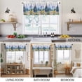 thumbnail image 5 of 2 Pack Mountain Tree Valance for Window Watercolor Flower Retro Scenery Kitchen Valance Rod Pocket Short Curtain Topper Decorative Window Treatment for Living Room Bedroom 42"x18", 5 of 8