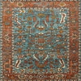 thumbnail image 1 of Ahgly Company Indoor Square Mid-Century Modern Dark Sea Green Animal Area Rugs, 4' Square, 1 of 6