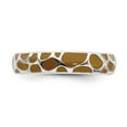 thumbnail image 4 of Sterling Silver Polished Enameled Animal Print Ring, 4 of 5