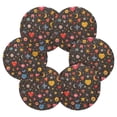 thumbnail image 7 of Yayeee 6 PCS Drink Coasters with Holder Set Woven Absorbent Round Tabletop Hot Pad, Moon Pattern, 7 of 7