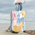 thumbnail image 7 of Hirioo Zebra Colourful for Elasticity Suitcase Cover (No luggage Included) Durable Luggage Protector Fits 18-32 Inch Luggage-X-Large, 7 of 7
