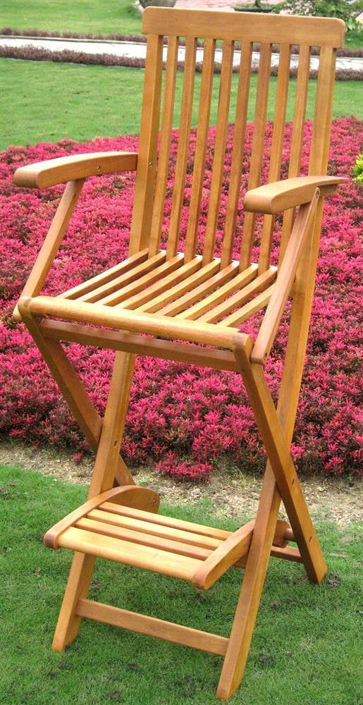Steinly Outdoor Folding Patio Bar Chair - Set of 2 - Walmart.com