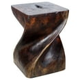 thumbnail image 2 of Strata Furniture 20x14" Traditional Wood Big Twist End Table in Mocha, 2 of 5