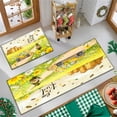 thumbnail image 2 of YIMEIS Flannel printed area floor mats, kitchen decorative mats, door mats, and bedroom bathroom carpet mats Bees collect nectar from flowers 15.7'' x 23.6''+19.7'' x 31.5''+17.7'' x 47.2'', 2 of 10