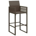 thumbnail image 4 of vidaXL Garden Bar Stool Brown PE rattan, powder-coated steel Standard, 4 of 10