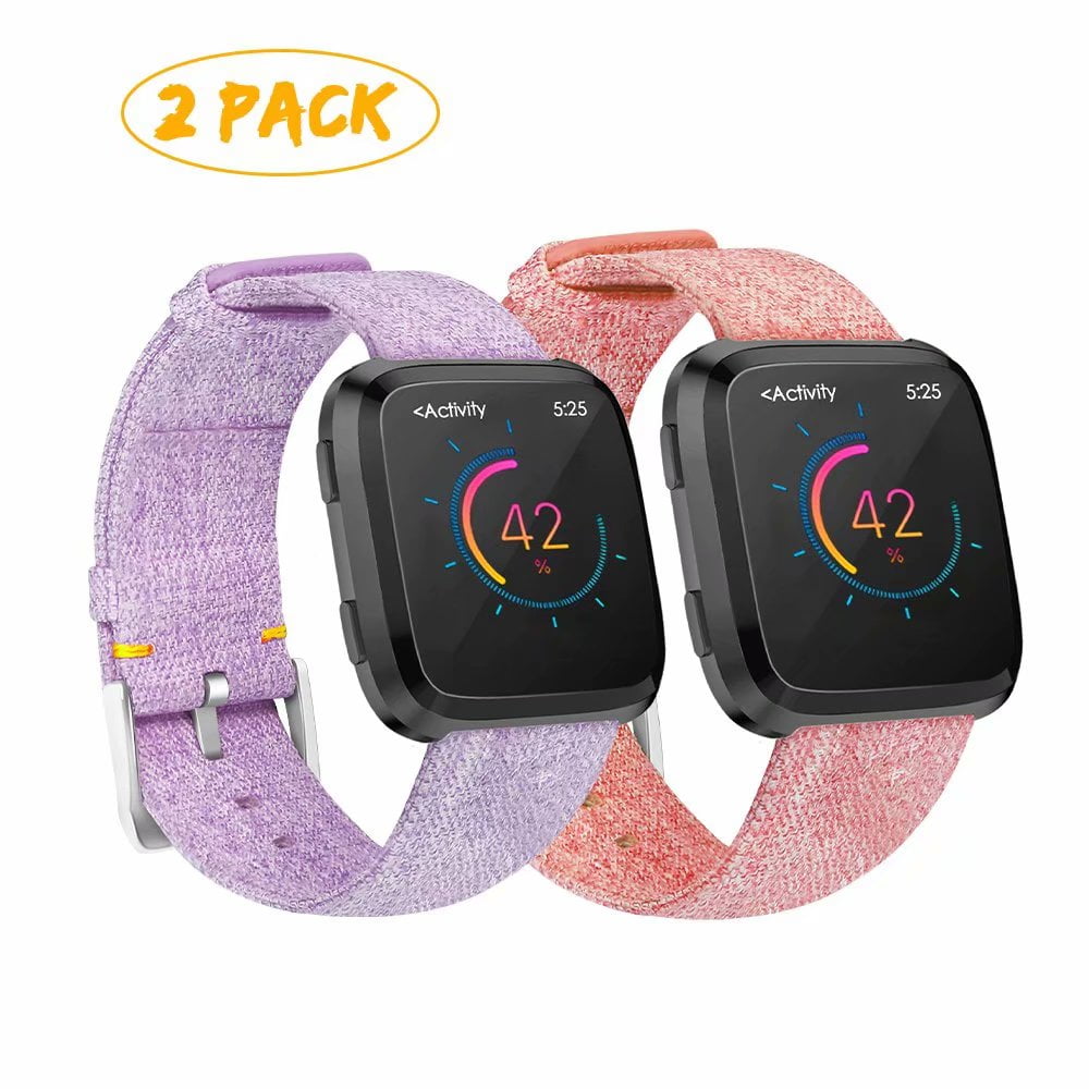 4 Packs Bands Compatible with Fitbit Versa/Versa 2/Versa Lite/Special Edition 