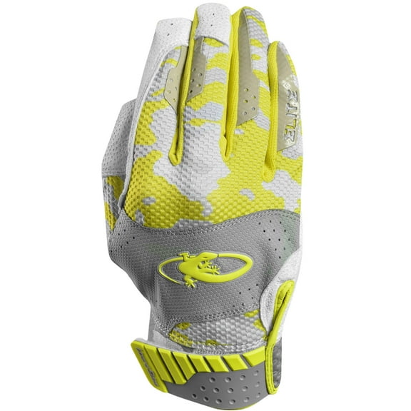 Lizard Skins Youth Komodo Elite Batting Gloves - Large - Neon/Phantom Camo