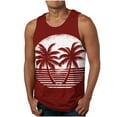 thumbnail image 1 of LOVZFMLL Débardeurs pour Hommes Mode Décontractée Sans Manches Imprimé Chandail Col Rond Sport, 1 of 4