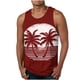 thumbnail image 1 of Camiseta sin mangas de cuello redondo para hombre, informal, a la moda, sin mangas, con estampado, blusa deportiva de cuello redondo para hombre, 1 of 4