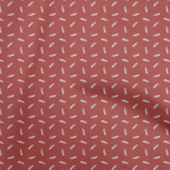 oneOone Viscose Chiffon Red Fabric Retro Feather Sewing Fabric By The Yard Printed Diy Clothing Sewing Supplies 42 Inch Wide