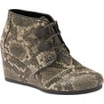 thumbnail image 1 of Women's TOMS Kala Desert Wedge Bootie Black Multi Faux Snake 7.5 M, 1 of 4