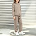thumbnail image 5 of BXJX Girls Outfit Sets, School Outdoor Long Sleeve 2 Piece Hoodies and Joggers Sets Khaki Size 14-15 T, 5 of 7