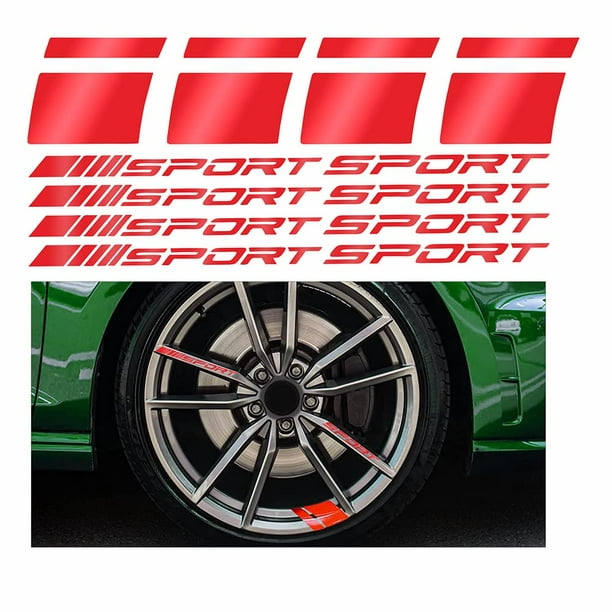 Yungeln 12 Pcs Wheel Rim Decal Stripes Car Decals,Auto Racing Sport