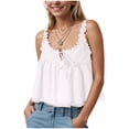 thumbnail image 2 of NIEWTR Sleeveless Tops for WomenSummer Ribbed Tank Top Fitted Shirts Basic Tees Cute Spring Going Out Y2k Clothes Womens Tank Summer Tank (M,A157-White), 2 of 7