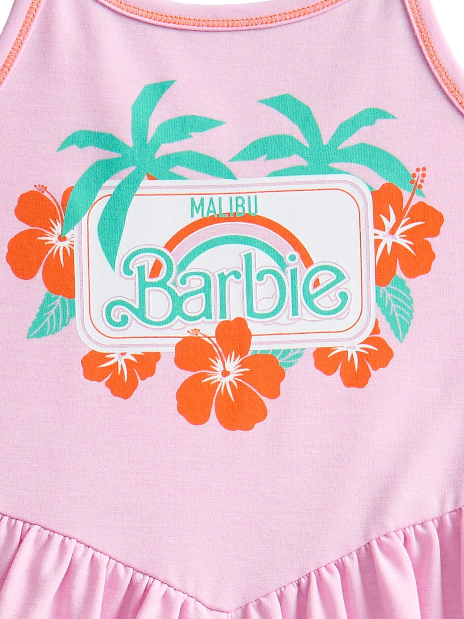 Barbie Girls Sleeveless Graphic Romper, Sizes 4-12