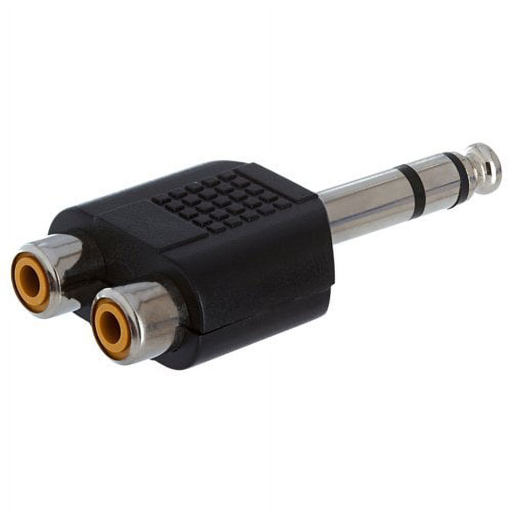 Hosa GPR-484 Adapter – Dual RCA Auf 1/4 Zoll TRS, Zum Kombinieren Oder Teilen Von Stereo-Signalen, Ideal Für Audio-Equipment & Heimstudio