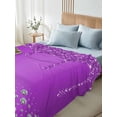 thumbnail image 4 of Modern Purple Full Size Flat Sheet, Wrinkleproof & Fadeproof Cooling Flat Bed Sheet Only, Abstract Diamond Luxury Gradient Breathable Soft Bedding Top Sheets 81 x 96 Inches, 4 of 8