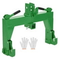 thumbnail image 1 of Adaptateur d'Attelage Rapide à 3 Points, Adaptateur Robuste pour Récepteur d'Attelage de Remorque de 2 Pouces vers la Catégorie 1, Capacité de Levage de 3000 Lb, Réglable à 5 Niveaux, Rouge Vert Noir Orange, 1 of 7