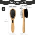 thumbnail image 3 of WAAYEEPAL 2-in-1 Double-Sided Wooden Pet Grooming Brush, Steel Pin & Boar Bristle Comb for Dogs and Cats, Deshedding & Massaging Tool for All Hair Types, 3 of 7