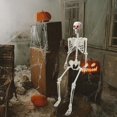 thumbnail image 5 of 5.4FT Halloween Light-up Skeleton Decor, Movable Joints Realistic Full Body Bones Skeleton Prop with Glowing Eyes, 5 of 10