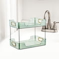 thumbnail image 5 of Cosmetics Organizer Rack Vanity Perfume Storage Holder Buffet Serving Tray Light Luxury Cups and Mugs Rack for Tabletop Decor Green Color 2 Layers, 5 of 8