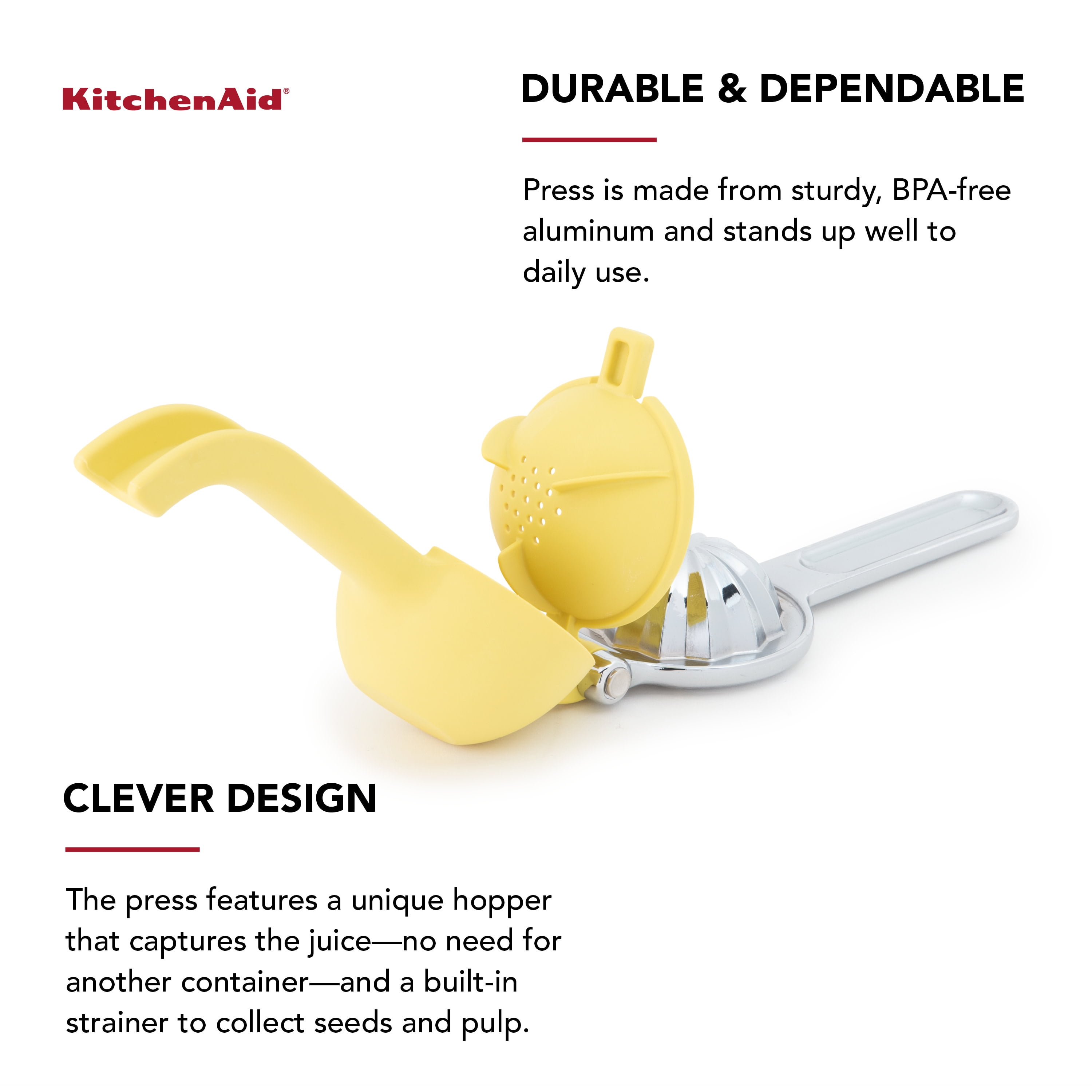 Kitchenaid Citrus Juice Press Squeezer For Lemons And Limes With