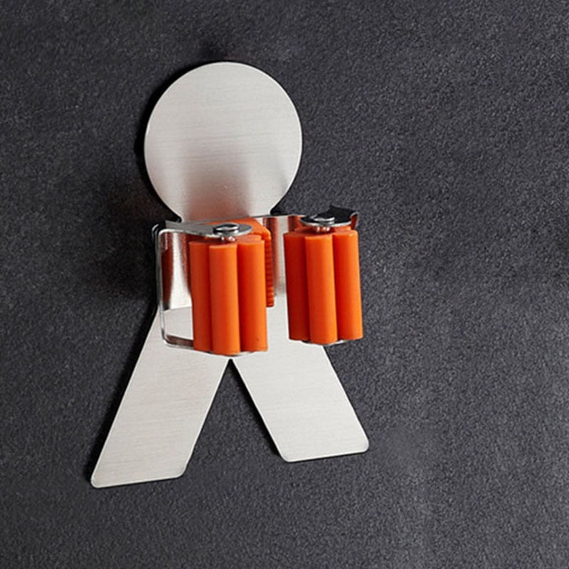 Mop Broom Holder Self Adhesive Broom Mop Holder Storage Organizer Wall