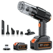 Portable Cordless Car Vacuum - 15000Pa High Power Dust Buster, 6-in-1 Handheld for Car/Home/Pet Hair/Keyboard, Black