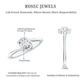 thumbnail image 5 of Rosec Jewels Lab Created Diamond Promise Ring for Women - Bypass Ring - EF-VS Quality - Ready to Gift for Valentines Day, 925 Sterling Silver, US 12.00, 5 of 8