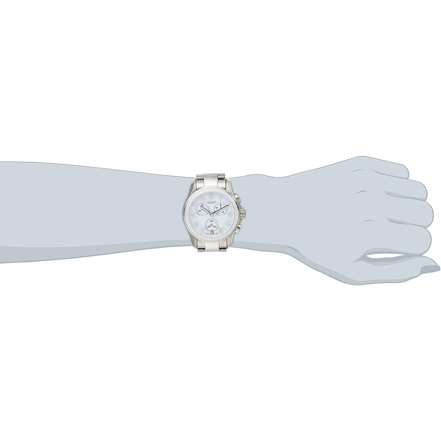 Swiss Army 241538 Victorinox Chrono Classic Chronograph Mens Watch White Dial