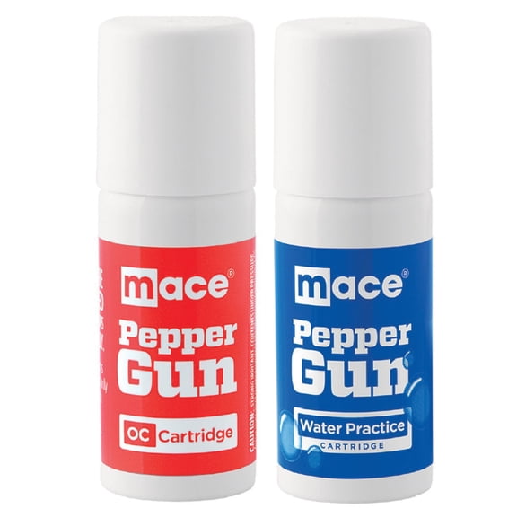 Mace Brand Replacement OC Pepper Gun and Practice Water Cartridges for Pepper Guns, 80822