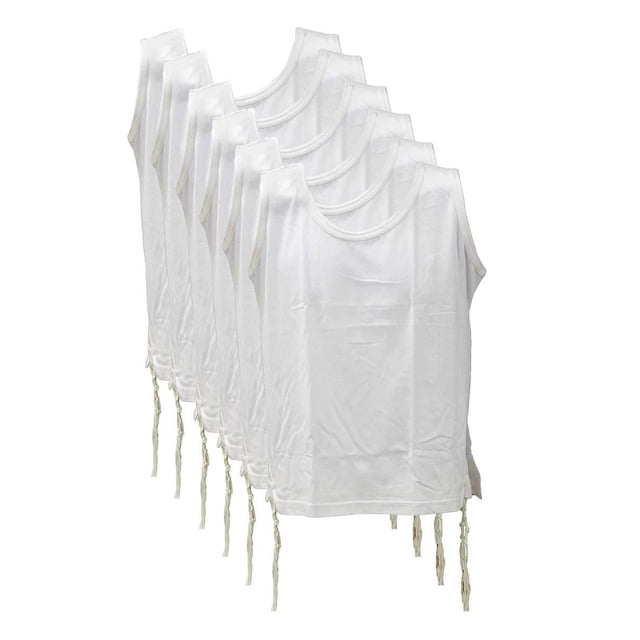 Camisa Zion Judaica Tzitzit Camiseta interior de algodón S 34-36 pulgadas
